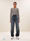Basic ls big stripe top