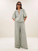 Mintgroene blake gloss blouse