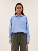Blauw gestreepte blouse lise
