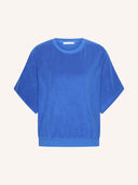 Blauwe slub top nuki