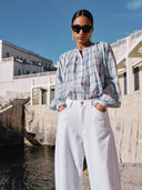 Geruite blouse nyka check