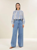 Geruite blouse nyka check