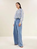 Geruite blouse nyka check