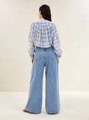 Geruite blouse nyka check