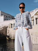 Geruite blouse nyka check