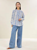 Geruite blouse nyka check