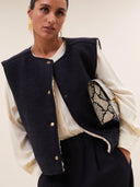 Reversible bodywarmer joelle sparkle jacket