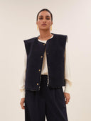 Reversible bodywarmer joelle sparkle jacket