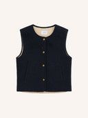 Reversible bodywarmer joelle sparkle jacket