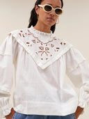 Blouse met broderie bowie