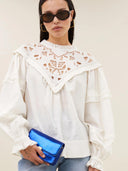 Blouse met broderie bowie