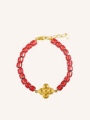 Armband met rode kralen breeze