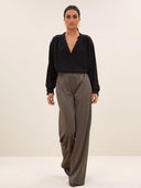 Bruine broek lissa herringbone