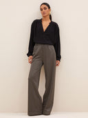 Bruine broek lissa herringbone