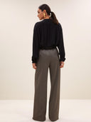 Bruine broek lissa herringbone