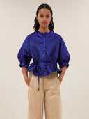 Metallic blouse christi