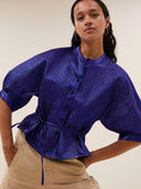 Metallic blouse christi