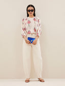 Creme blouse becky ikat