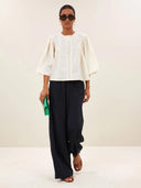 Off-white blouse davin seersucker