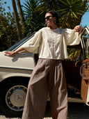 Off-white blouse davin seersucker