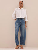 Blauwe begum mid jeans