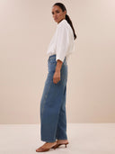 Blauwe begum mid jeans