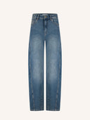 Blauwe begum mid jeans