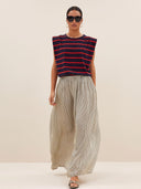 Donker blauwe top diede heavy flame stripes