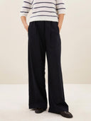 Donkerblauwe pantalon benji pine stripe