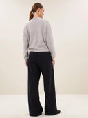 Donkerblauwe pantalon benji pine stripe