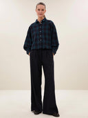 Donkerblauwe pantalon benji pine stripe