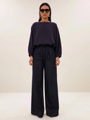 Donkerblauwe blouse gaya