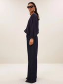 Donkerblauwe blouse gaya