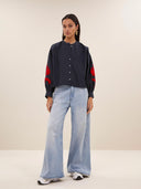 Geborduurde janet blouse