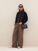 Donkerblauwe jas maggie wool jacket