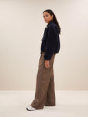 Donkerblauwe jas maggie wool jacket