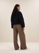Donkerblauwe jas maggie wool jacket