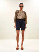 Korte paperbag broek leon twill short