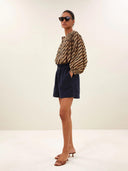 Korte paperbag broek leon twill short