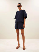Korte paperbag broek leon twill short