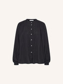 Donkerblauwe nyka lurex blouse