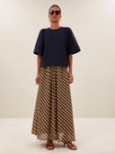 Donkerblauwe blouse olivia twill