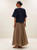 Donkerblauwe blouse olivia twill