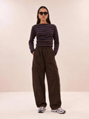 Cargo broek matcha heavy twill pants