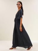 Donkergrijze maxi jurk long dress