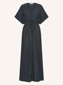 Donkergrijze maxi jurk long dress