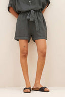 Donker grijze linnen shorts june