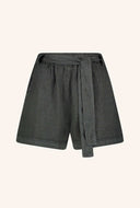 Donker grijze linnen shorts june