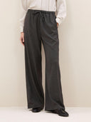 Donkergrijze pantalon pelle herringbone