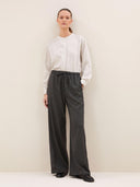 Donkergrijze pantalon pelle herringbone